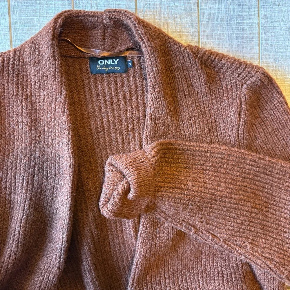ONLY Rust/Brown Long Cardigan - Picture 4 of 4